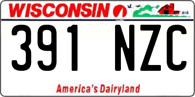 WI license plate 391NZC