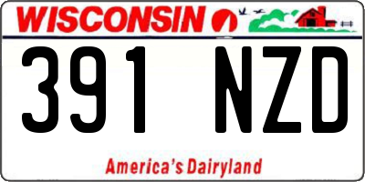 WI license plate 391NZD