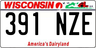 WI license plate 391NZE