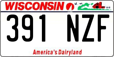 WI license plate 391NZF