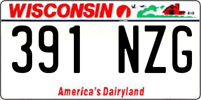 WI license plate 391NZG