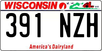 WI license plate 391NZH