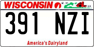 WI license plate 391NZI