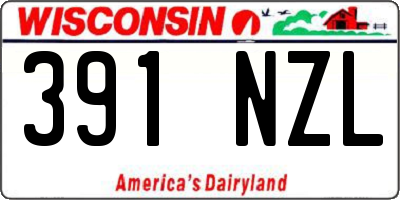 WI license plate 391NZL