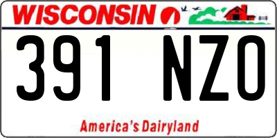 WI license plate 391NZO