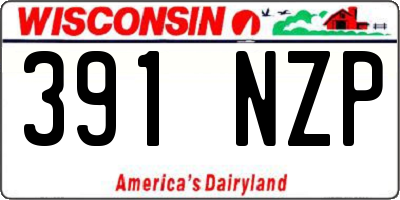 WI license plate 391NZP