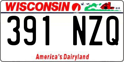 WI license plate 391NZQ