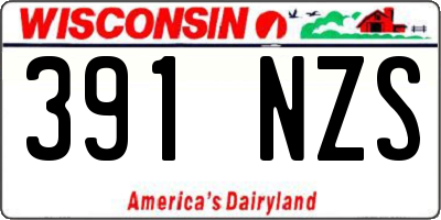 WI license plate 391NZS