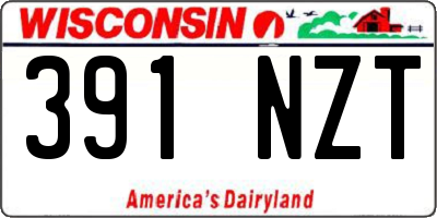 WI license plate 391NZT