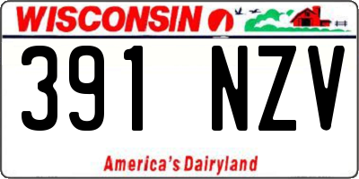 WI license plate 391NZV