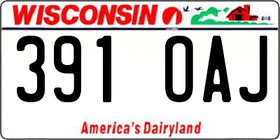 WI license plate 391OAJ