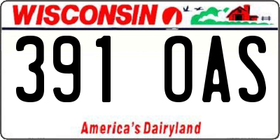 WI license plate 391OAS