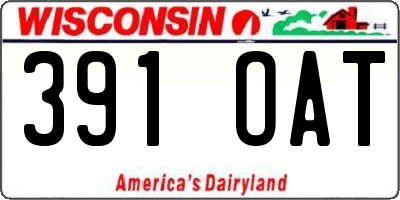 WI license plate 391OAT