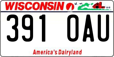 WI license plate 391OAU