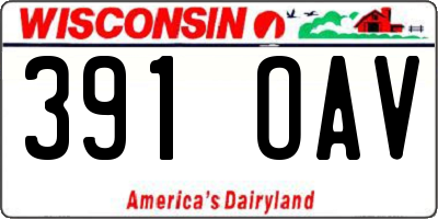 WI license plate 391OAV
