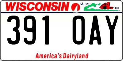 WI license plate 391OAY