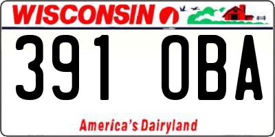 WI license plate 391OBA