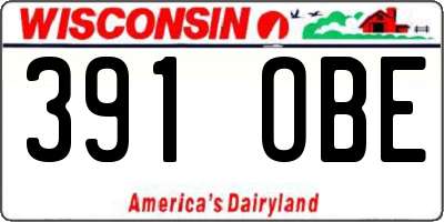 WI license plate 391OBE