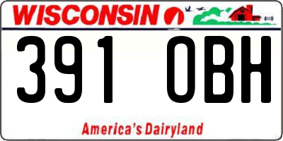 WI license plate 391OBH