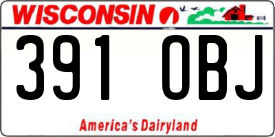 WI license plate 391OBJ