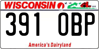 WI license plate 391OBP