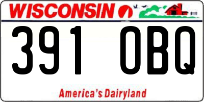 WI license plate 391OBQ