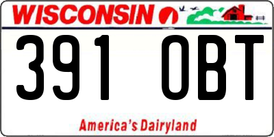 WI license plate 391OBT