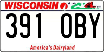 WI license plate 391OBY