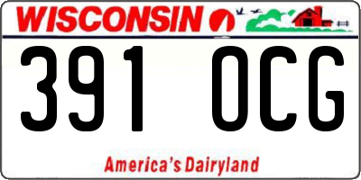 WI license plate 391OCG