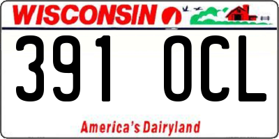 WI license plate 391OCL