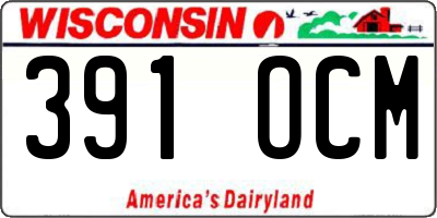 WI license plate 391OCM