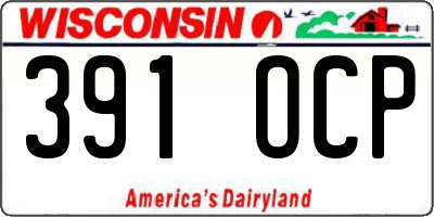 WI license plate 391OCP