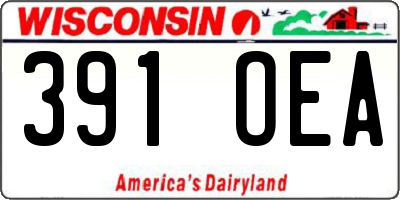 WI license plate 391OEA