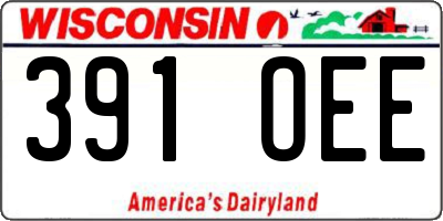 WI license plate 391OEE