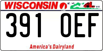WI license plate 391OEF