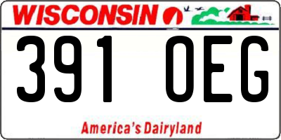 WI license plate 391OEG
