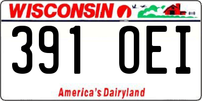 WI license plate 391OEI