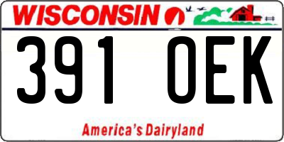 WI license plate 391OEK