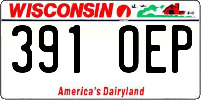 WI license plate 391OEP