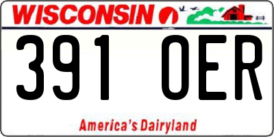WI license plate 391OER