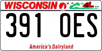 WI license plate 391OES