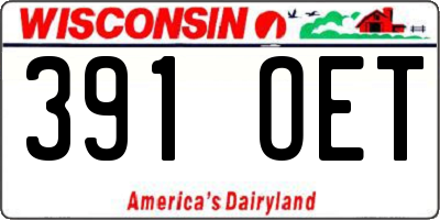 WI license plate 391OET