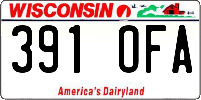 WI license plate 391OFA