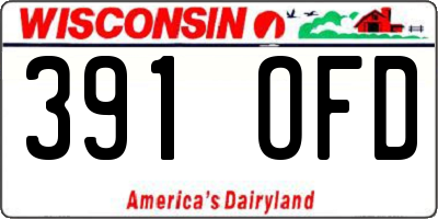 WI license plate 391OFD