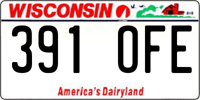 WI license plate 391OFE