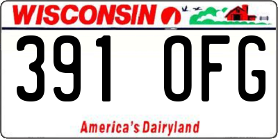 WI license plate 391OFG