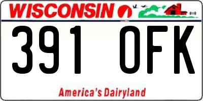 WI license plate 391OFK