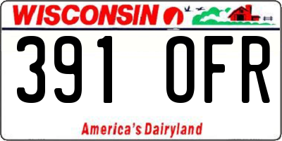 WI license plate 391OFR