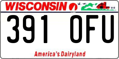 WI license plate 391OFU