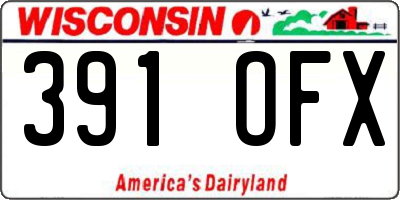 WI license plate 391OFX